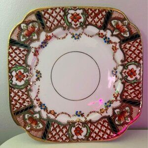 Roslyn R&Co England 1940s Bone China 2 6in square plates Pattern RLY2685